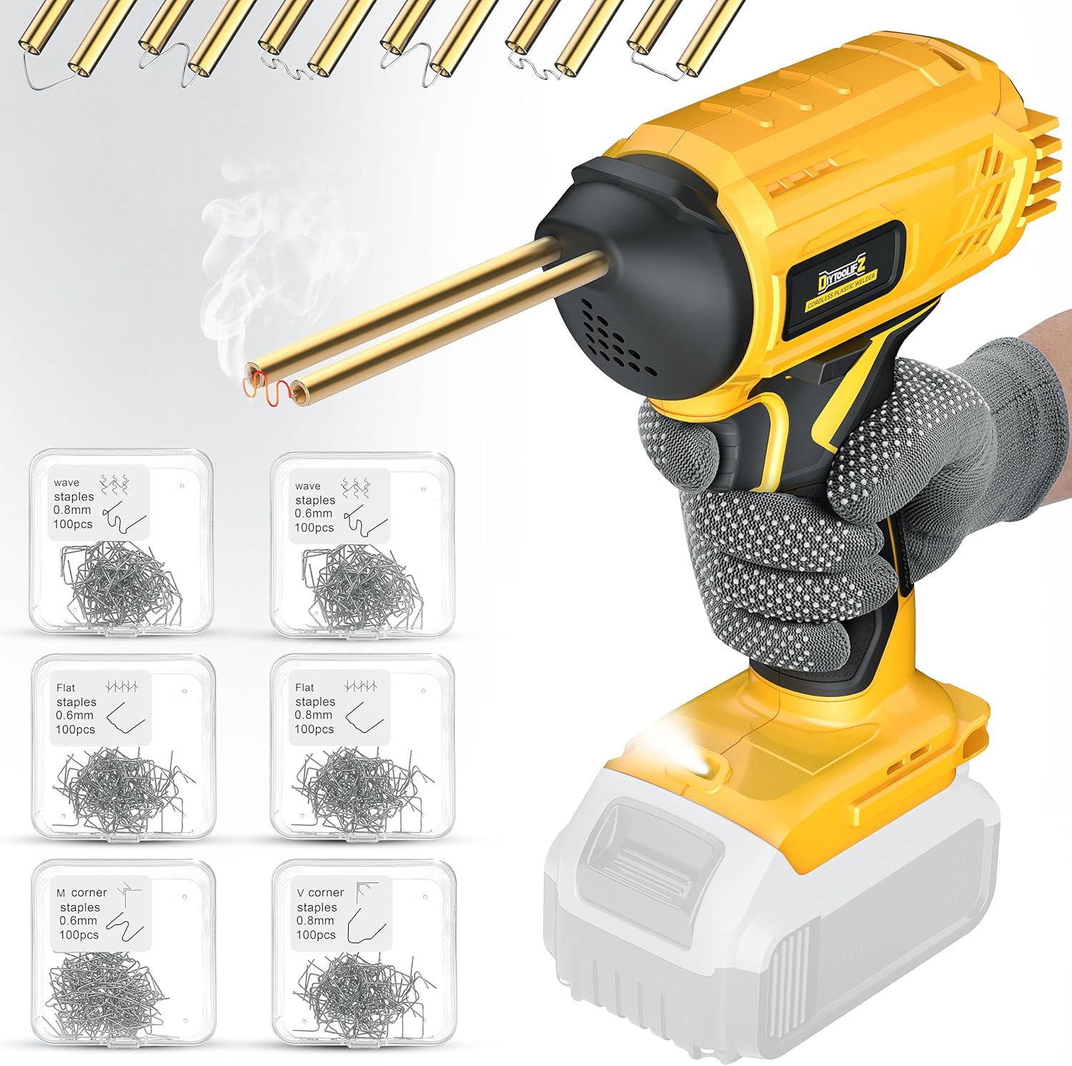 Cordless Plastic Welding Gun for Dewalt 20v Battery
