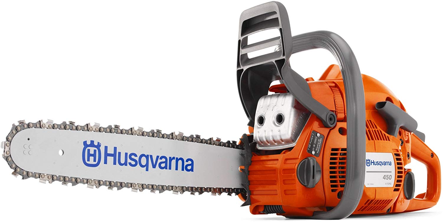 Husqvarna 450 18-Inch 50.2cc X-Torq 2-Cycle Gas Powered Chain Saw With Smart Start (CARB Compliant)