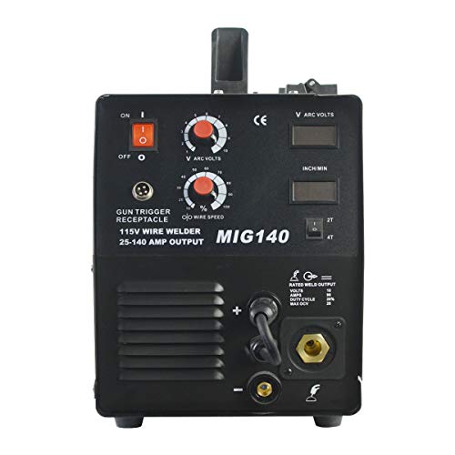 Lotos MIG140 140 Amp MIG Wire Welder Flux Core Welder and Aluminum Gas