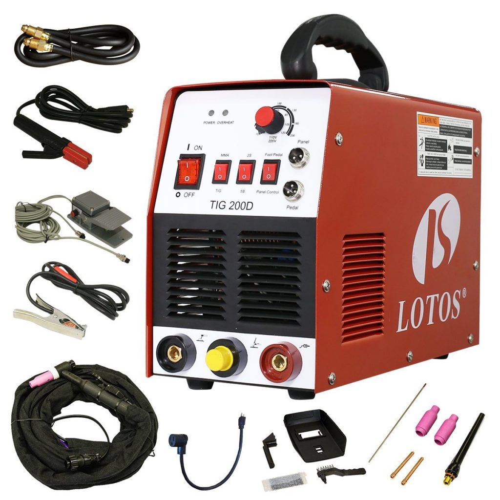 LOTOS TIG200 200A AC/DC Aluminum Tig/Stick Welder Square Wave Inverter ...