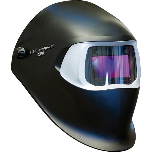 3M Speedglas Black Welding Helmet 100 with Auto-Darkening Filter 100V- Shades 8-12, Model 07-0012-31BL