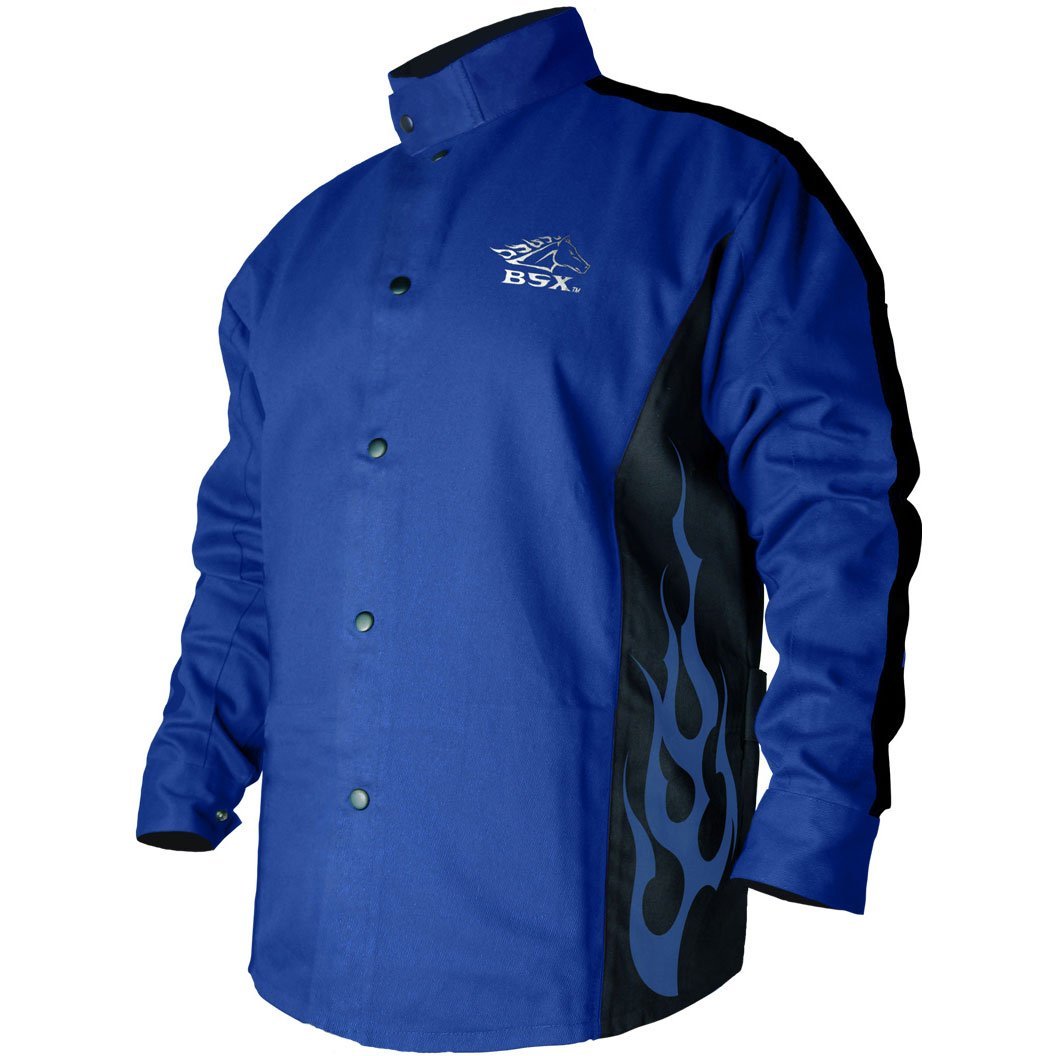 BLACK STALLION BSX FR Welding Coat - Roy. Blue/Black – XL