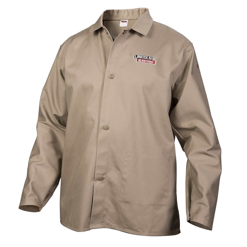 Lincoln Electric Khaki Large FlameResistant Cloth Welding Jacket