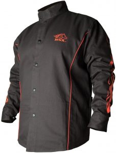 Black Stallion welding jacket - bsx fr black welder jacket - long sleeves