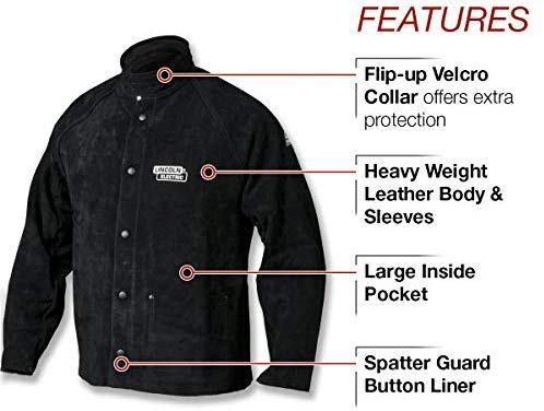 Lincoln Electric Heavy Duty Leather Welding Jacket | Ideal for High ...