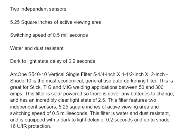 Arcone auto darkening filter review