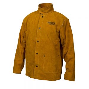 Lincoln Electric KH807L Brown Large Flame-Resistant Heavy Duty Leather Welding Jacket