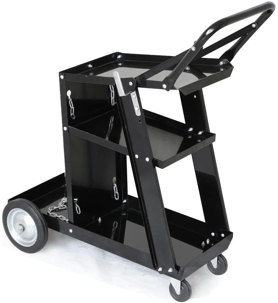 Yaheetech 3-Tier Welding Cart MIG TIG ARC Plasma Cutter Welder Welding Cart