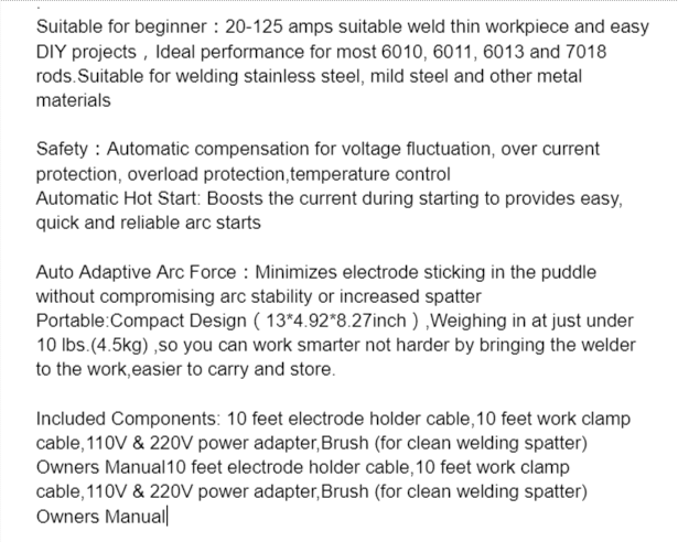 Yeswelder ARC Hot Start Welder Machine