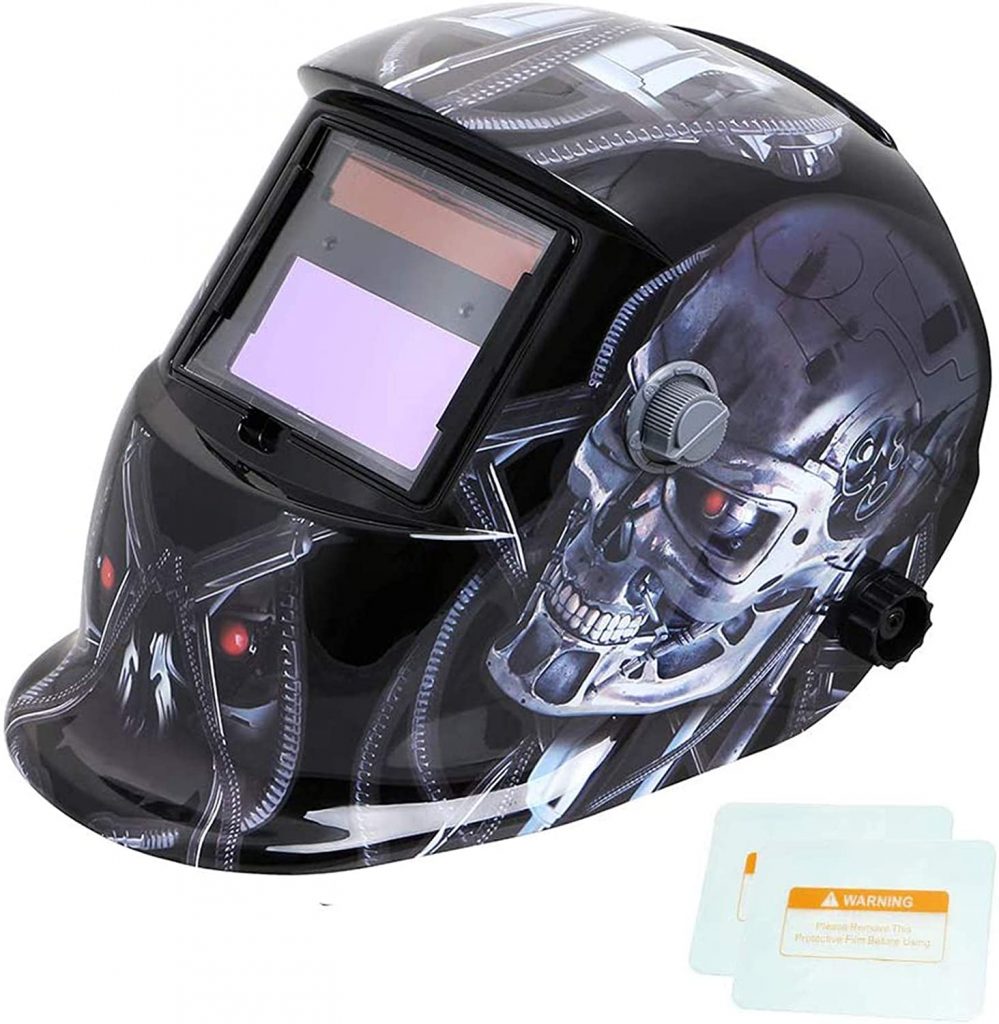 best welding helmet under USD 100 TEKWARE Welding Helmet Solar Power Auto Darkening Hood